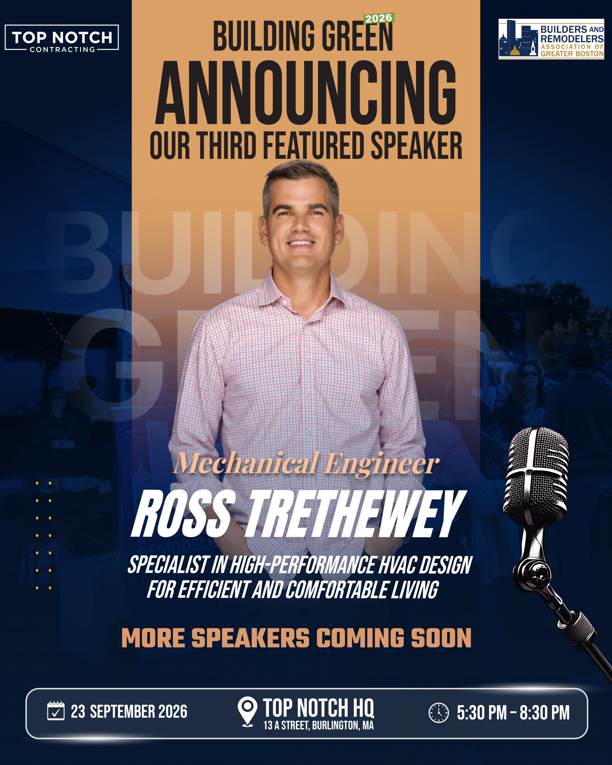 TOP BUILDING GREEN EVENT 2026 april-Ross Trethewey-Flyer Post